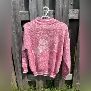 Vintage mock neck knit sweater